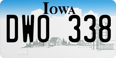 IA license plate DWO338