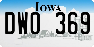 IA license plate DWO369
