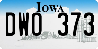 IA license plate DWO373