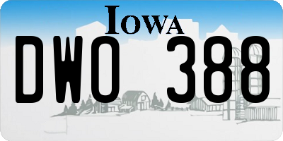 IA license plate DWO388