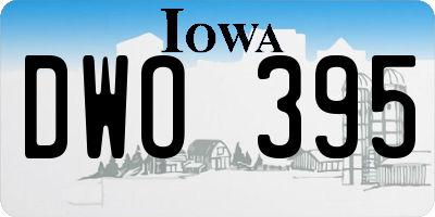 IA license plate DWO395