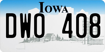 IA license plate DWO408