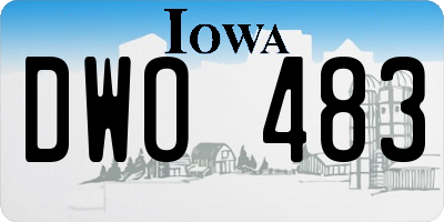 IA license plate DWO483