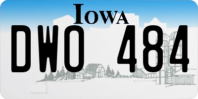IA license plate DWO484