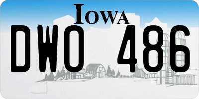 IA license plate DWO486