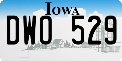 IA license plate DWO529