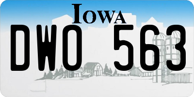 IA license plate DWO563