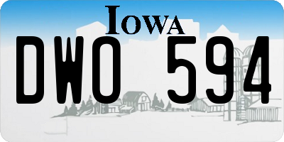 IA license plate DWO594