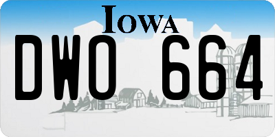 IA license plate DWO664