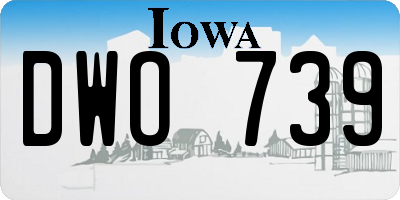 IA license plate DWO739