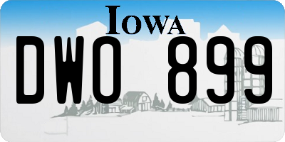 IA license plate DWO899