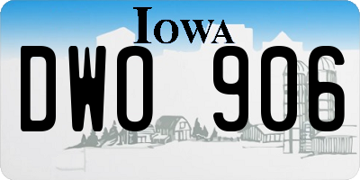 IA license plate DWO906