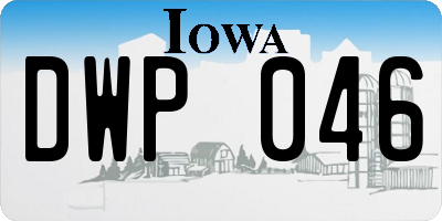 IA license plate DWP046