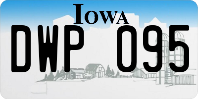 IA license plate DWP095