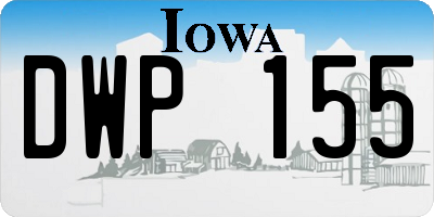 IA license plate DWP155