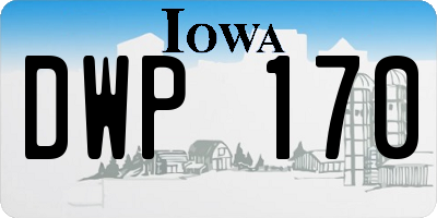 IA license plate DWP170