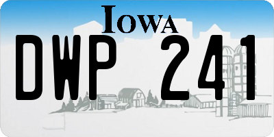 IA license plate DWP241