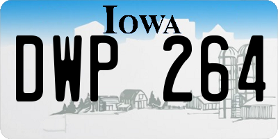 IA license plate DWP264