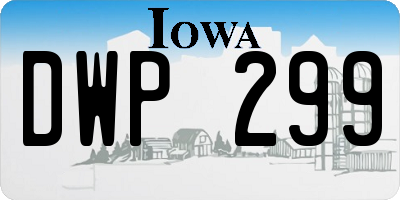 IA license plate DWP299