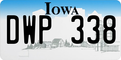 IA license plate DWP338