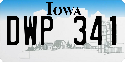 IA license plate DWP341