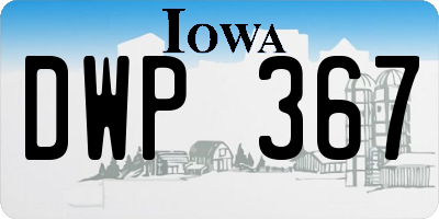 IA license plate DWP367