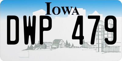 IA license plate DWP479