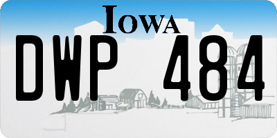 IA license plate DWP484