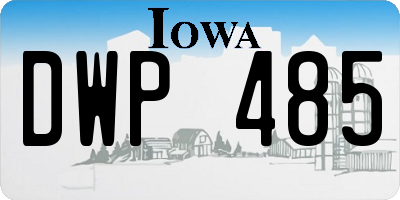 IA license plate DWP485