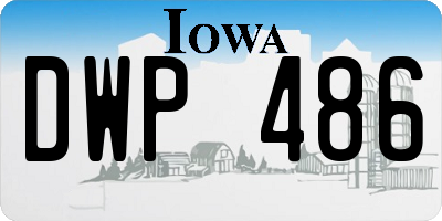 IA license plate DWP486