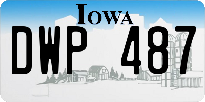 IA license plate DWP487