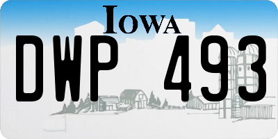 IA license plate DWP493