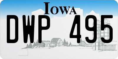 IA license plate DWP495