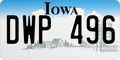 IA license plate DWP496