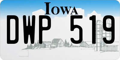 IA license plate DWP519