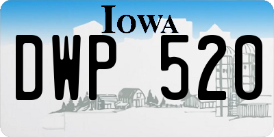 IA license plate DWP520