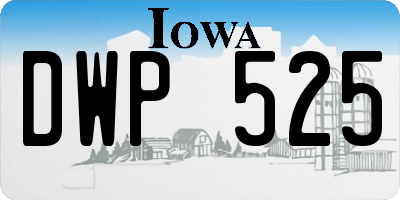 IA license plate DWP525