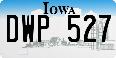 IA license plate DWP527