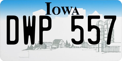 IA license plate DWP557