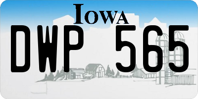 IA license plate DWP565