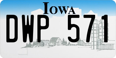 IA license plate DWP571
