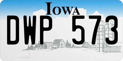 IA license plate DWP573