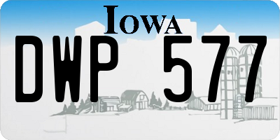 IA license plate DWP577