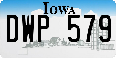 IA license plate DWP579