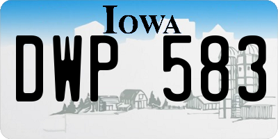 IA license plate DWP583