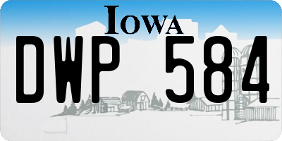 IA license plate DWP584