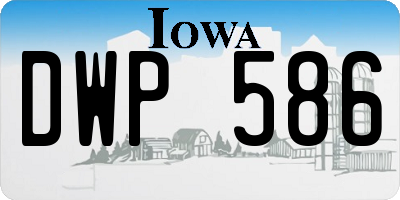 IA license plate DWP586
