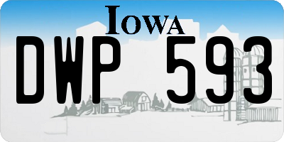IA license plate DWP593