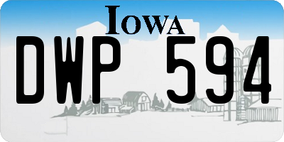 IA license plate DWP594