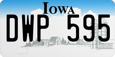 IA license plate DWP595